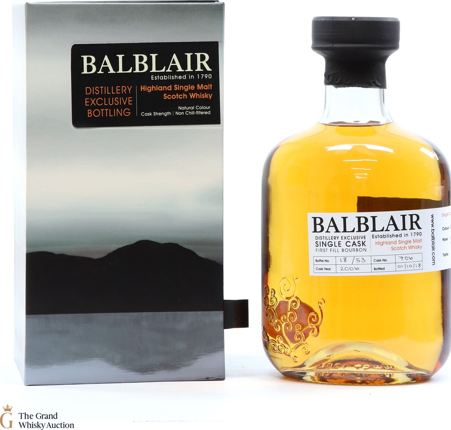 Balblair 2006 1st Fill Bourbon #706 47.2% 700ml