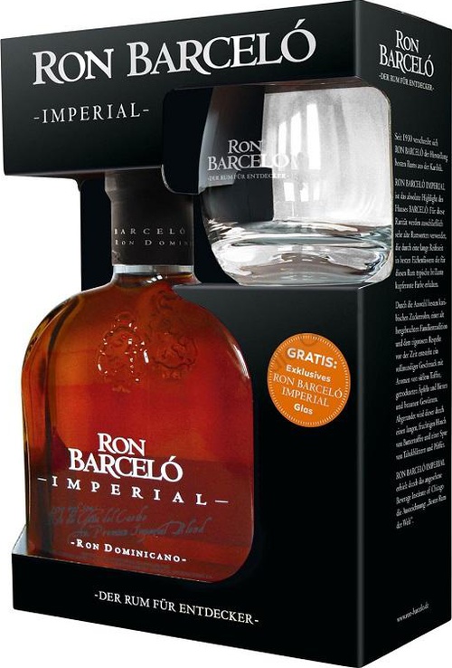 Barcelo Imperial Rum Giftbox With Glass 10yo 40% 700ml