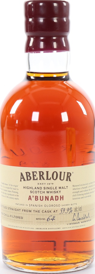 Aberlour A'bunadh batch #64 Oloroso Sherry Butts 59.9% 750ml