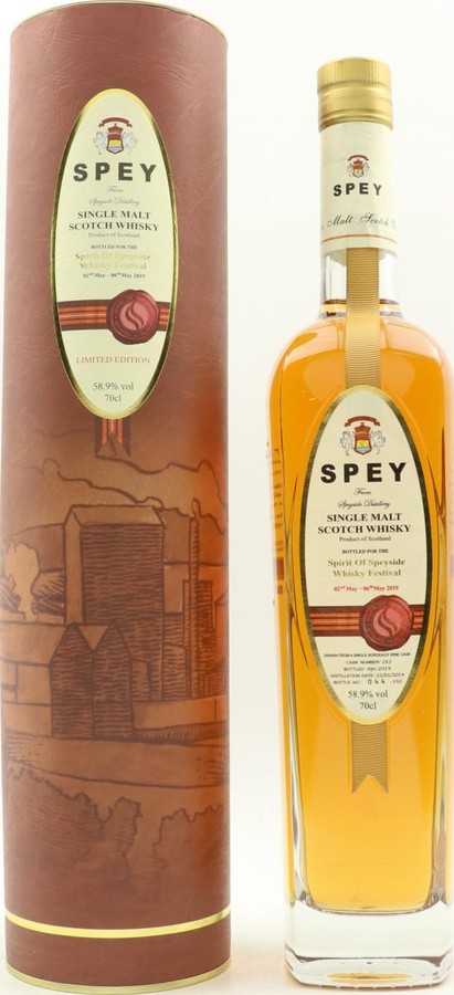 Spey 2014 Bordeaux Wine Cask #161 Spirit of Speyside Whisky Festival 2019 58.9% 700ml