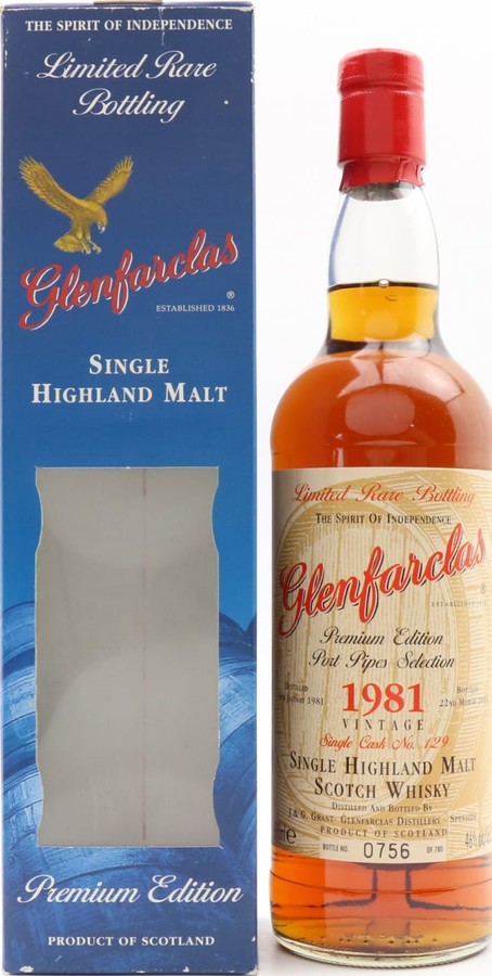 Glenfarclas 1981 Limited Rare Bottling Port Pipe KaDeWe Berlin 46% 700ml