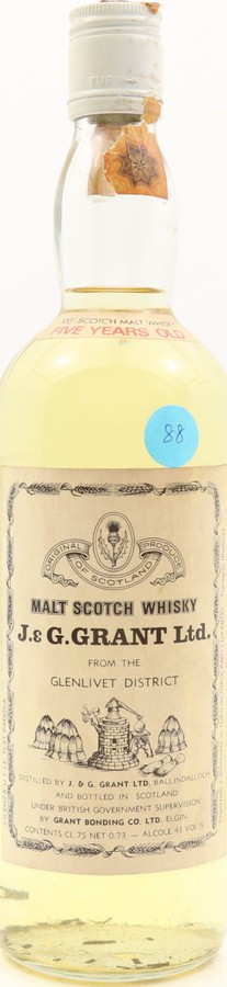 J. & G. Grant Ltd. Malt Scotch Whisky 43% 750ml