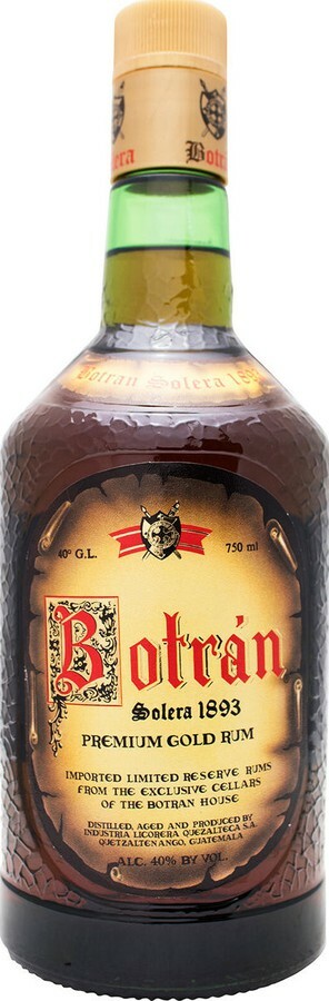 Ron Botran Solera 1893 Premium Gold Rum 40% 700ml
