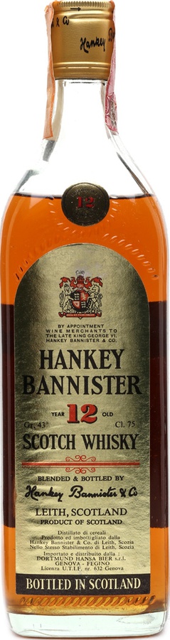 Hankey Bannister 12yo 43% 750ml