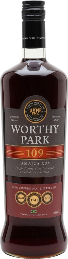 Worthy Park 109 Dark Jamaica Copper Pot Distilled 54.5% 1000ml
