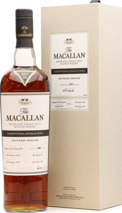 Macallan 2017 ESB-11650 02 European Oak Sherry Butt 65.2% 750ml