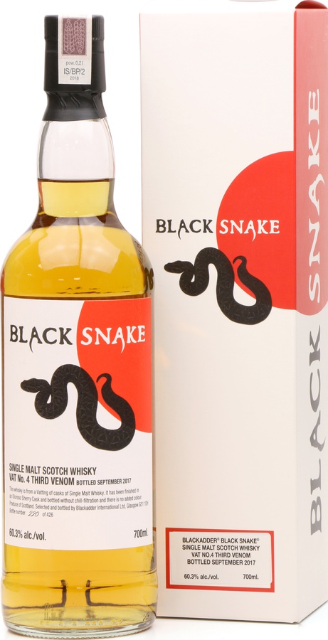Black Snake 3rd Venom Oloroso Cask Finish VAT No. 4 60.3% 700ml