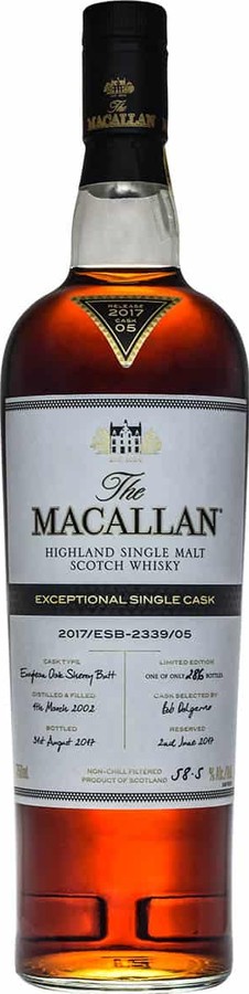 Macallan 2017 ESB-2339 05 European Oak Sherry Butt 58.5% 750ml