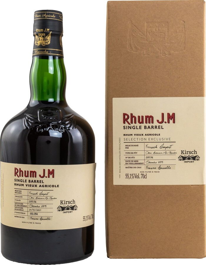 Rhum J.M 2015 Kirsch Import Single Barrel 55.1% 700ml