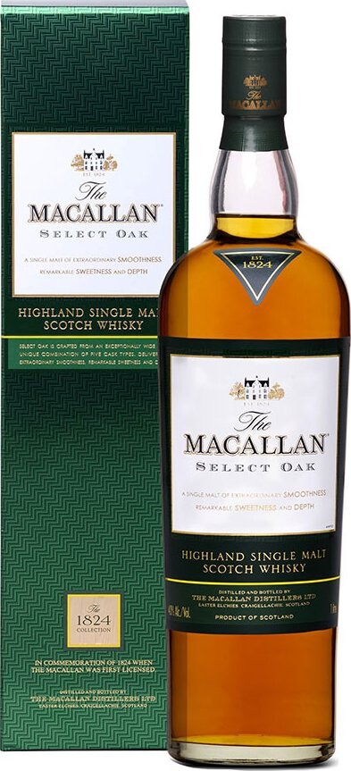 Macallan Select Oak Sherry & Bourbon Casks Travel Retail 40% 1000ml