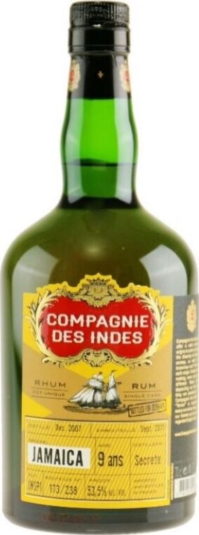 Compagnie des Indes 2007 Secrete Jamaica 9yo 53.5% 700ml