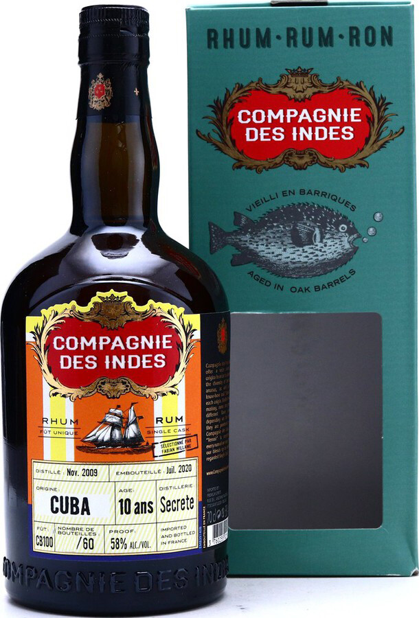 Compagnie des Indes 2009 Cuba 10yo 58% 700ml - Spirit Radar | Rum
