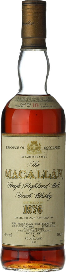 Macallan 1976 Sherry Wood Supplied for Duty Free use only 43% 750ml