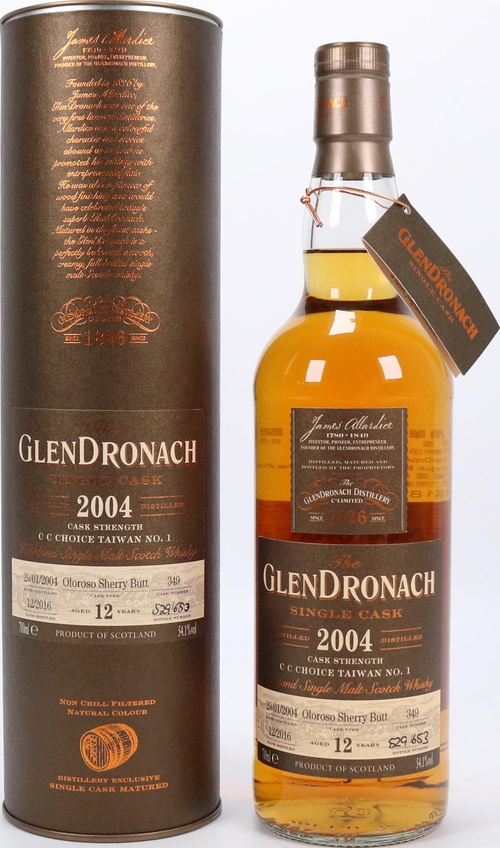 Glendronach 2004 Oloroso Sherry Butt #349 54.1% 700ml