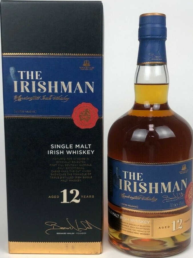 The Irishman 12yo 1st Fill Bourbon Barrels 43% 700ml