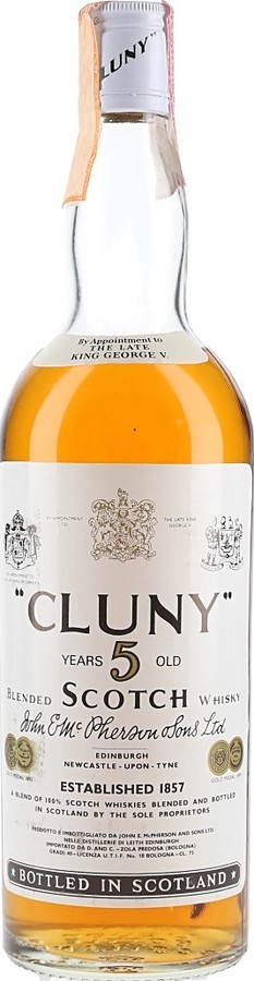 Cluny 5yo by John E. Mc.Pherson & Sons Ltd 40% 750ml