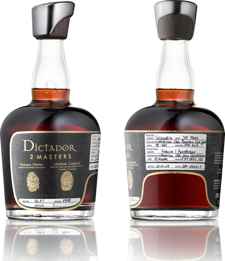 Dictador 1978 Two Masters Chateau D'Arche 2nd Edition 39yo 44.1% 700ml