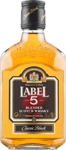 Label 5 Classic Black Blended Scotch Whisky Oak Casks 40% 200ml