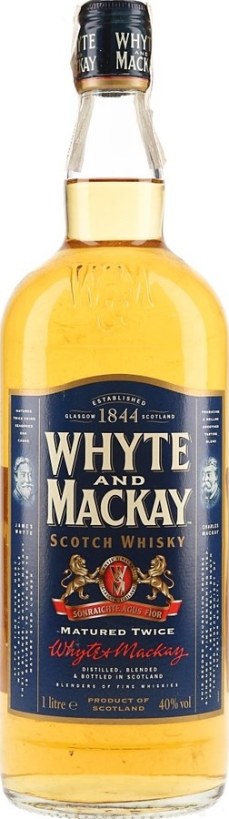 Whyte & Mackay Matured Twice W&M Scotch Whisky Seasoned Oak 40% 1000ml