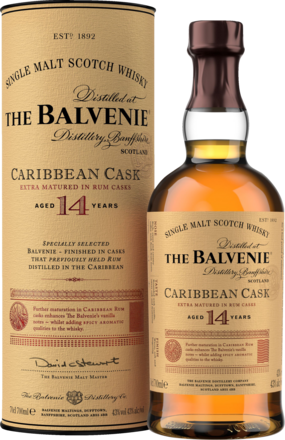 Balvenie 14yo Caribbean Cask Rum Cask Finish 43% 700ml
