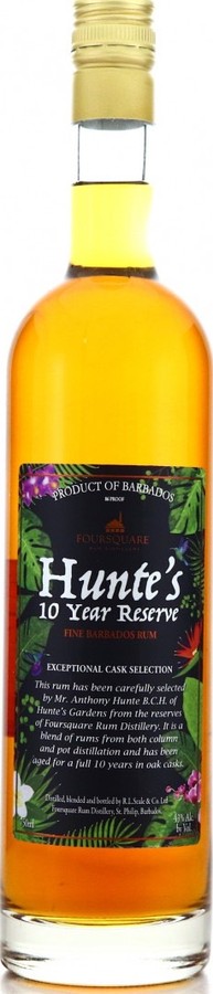 Hunte's Foursquare Barbados 10yo 43% 750ml