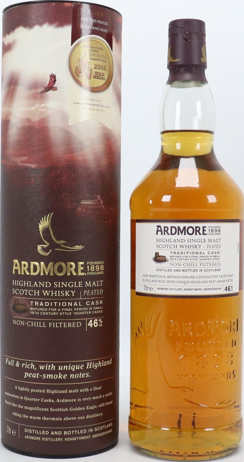Ardmore Traditional Cask Peated Quarter Cask Finish 46% 1000ml