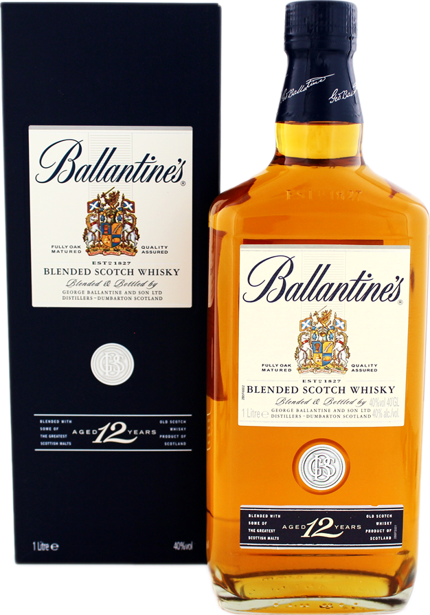 Ballantine's 12yo Blended Scotch Whisky 40% 1000ml