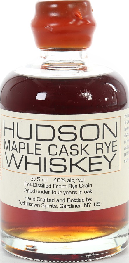 Hudson Maple Cask Rye Whisky Finished in Ex-Whisky Maple Syrup Oak Casks 46% 375ml