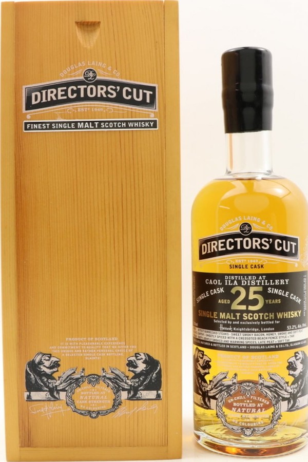 Caol Ila 25yo DL Directors Cut Bourbon Barrel Harrods Knightsbridge London 53.2% 700ml