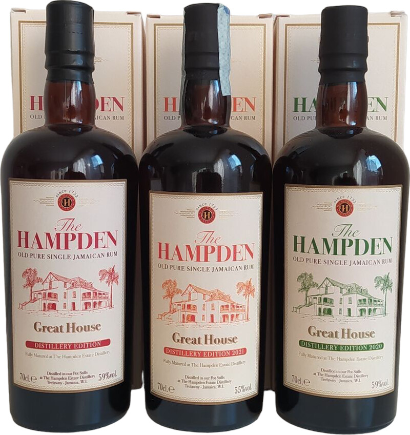 Velier Hampden Estate Great House Distillery Edition 2019 2020 2021 3x Bottles SET