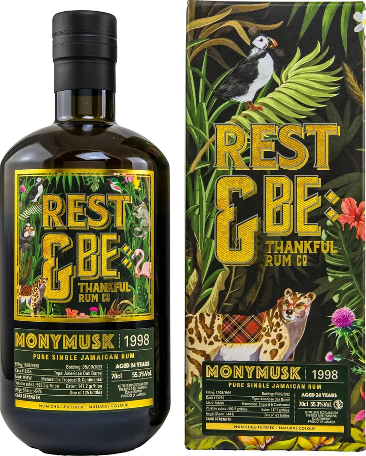 Rest & Be Thankful 1998 Monymusk MMW Single Cask 24yo 55.3% 700ml