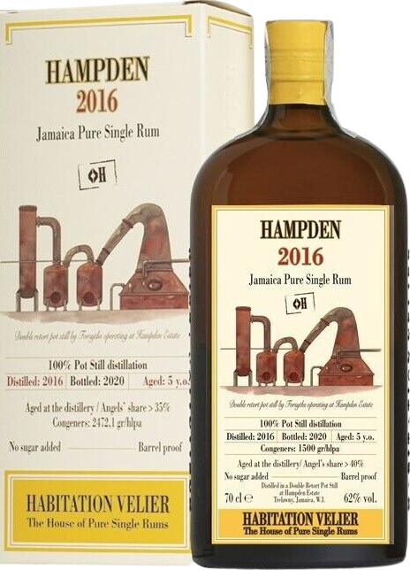 Habitation Velier 2016 Hampden Jamaica 5yo 62% 700ml