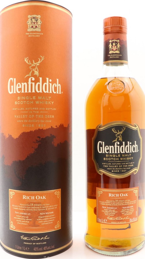 Glenfiddich 14yo Rich Oak New American & European Oak 40% 1000ml