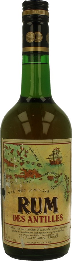 Rum des Antilles 1980s 40% 750ml