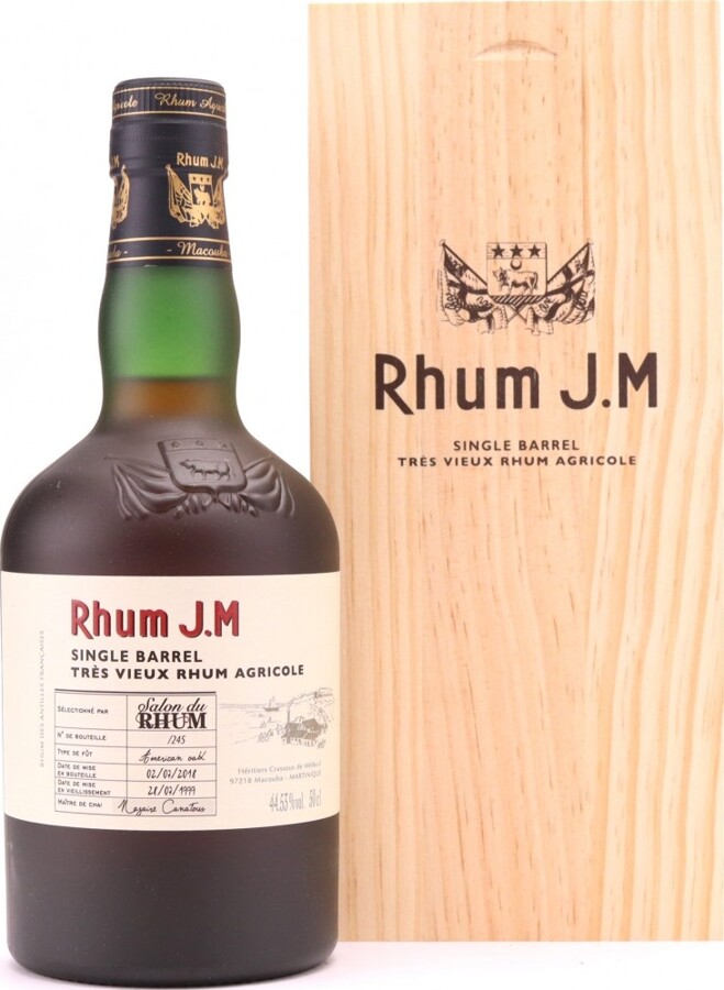 Rhum J.M 1999 Single Cask Salon du Rhum Wooden Box 18yo 44.53% 500ml