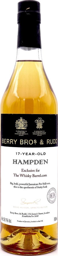 Berry Bros. & Rudd 2000 TWB Hampden 17yo 58.1% 700ml