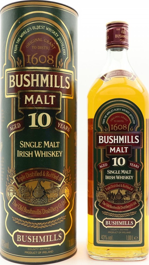 Bushmills 10yo Bourbon and Sherry Casks 40% 1000ml