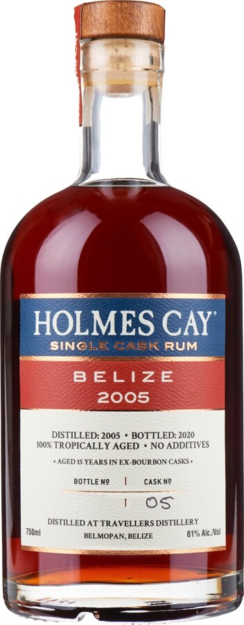 Holmes Cay 2005 Single Cask Belize 15yo 61% 750ml