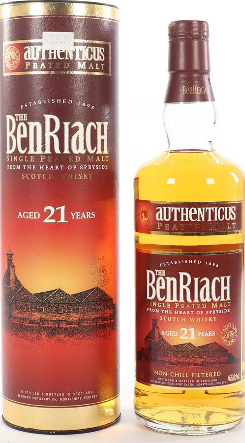 BenRiach 21yo Authenticus Bourbon & Sherry 46% 750ml