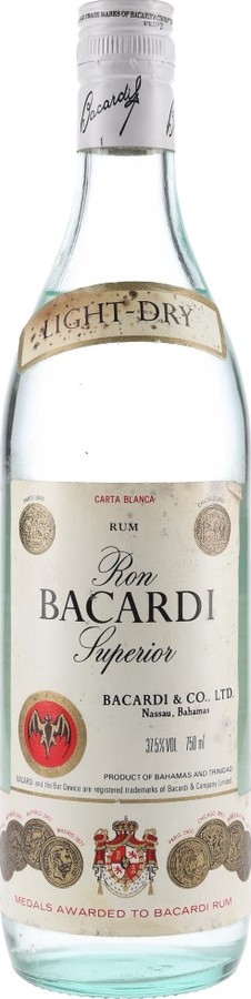 Bacardi Carta Blanca Light Dry 37.5% 750ml
