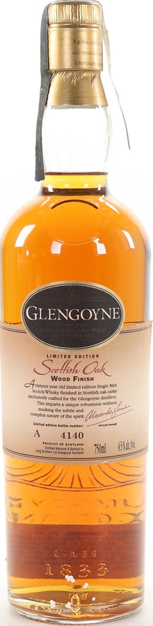 Glengoyne Scottish Oak Wood Finish Batch A 43% 750ml