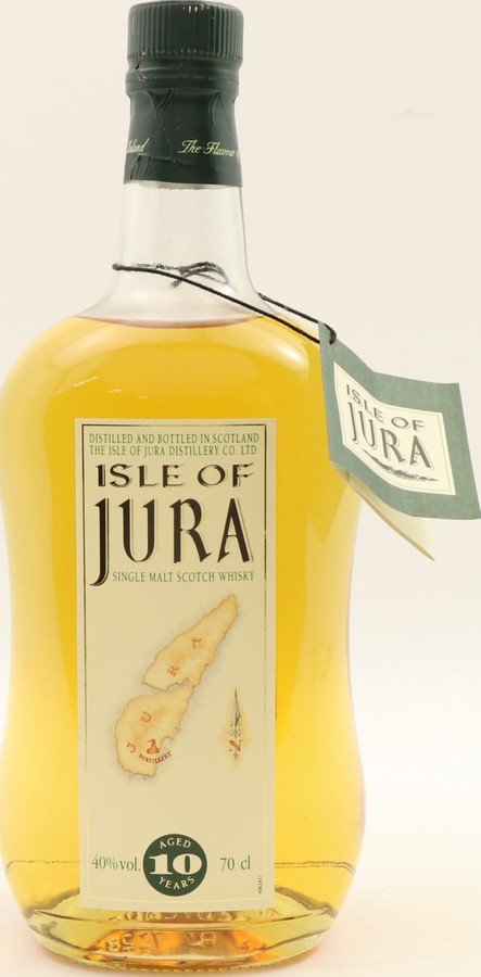 Isle of Jura 10yo Old Square Map Label 1990s 40% 700ml