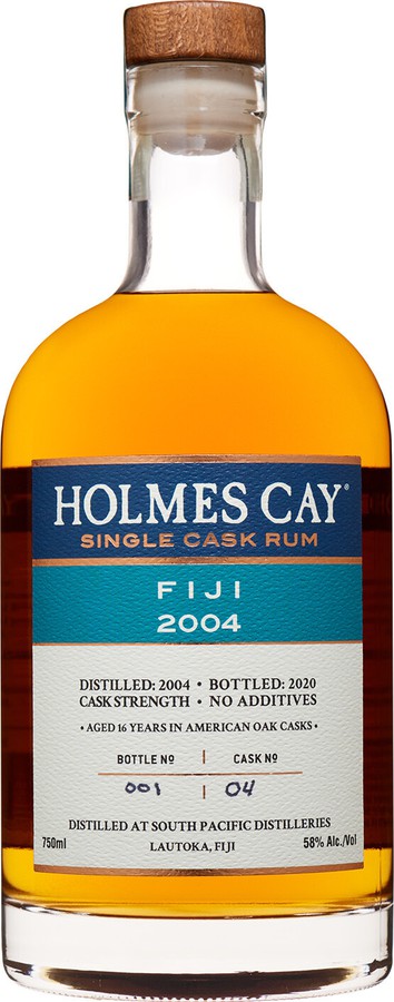 Holmes Cay 2004 South Pacific Fiji Single Cask 16yo 58% 750ml