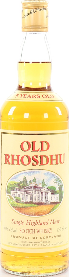 Old Rhosdhu 5yo Single Highland Malt 40% 750ml