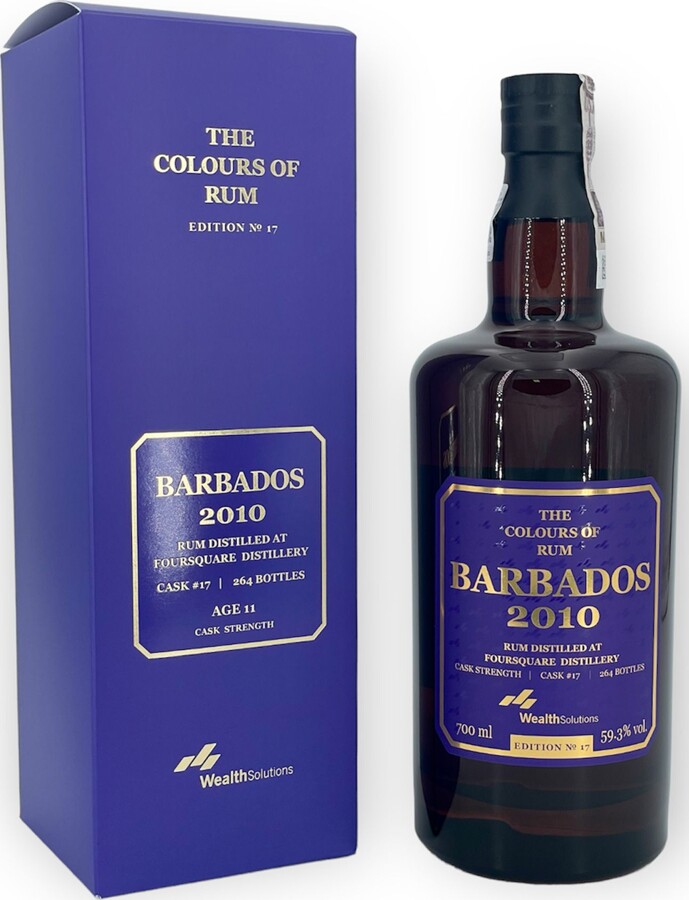 The Colours of Rum 2010 Batch No.3 Foursquare Barbados Edition no.17 11yo 59.3% 700ml