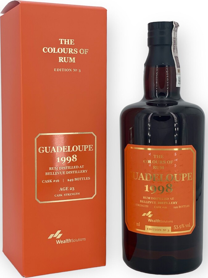 The Colours of Rum 1998 Batch No.3 Bellevue Guadeloupe Edition no.3 23yo 53.9% 700ml