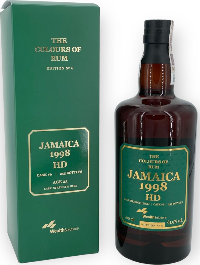 The Colours of Rum 1998 Batch No.3 HD Jamaica Edition no.6 23yo 61.9% 700ml