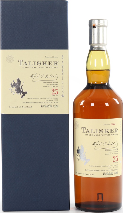 Talisker 25yo Distillery Manager Signature Refill Oak Casks 45.8% 750ml