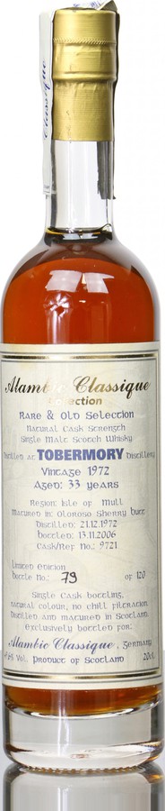 Tobermory 1972 AC Rare & Old Selection Oloroso Sherry Butt 49.6% 200ml