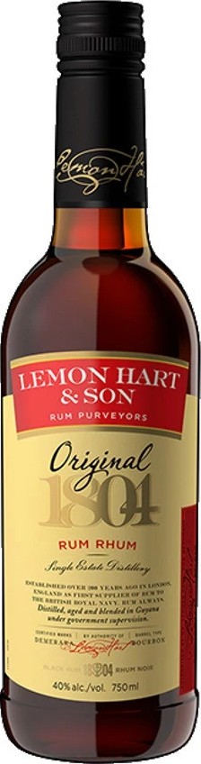 Lemon Hart Original 1804 Demerara US Import 40% 750ml